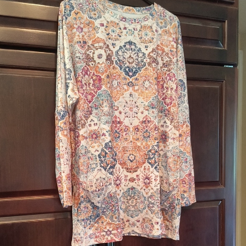 Multicolor Patterned Women's Top